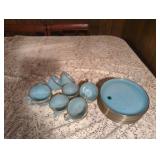 Fire-King Blue Dinnerware Set