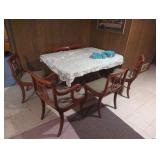 Cherry Wood Dining Table and Chairs