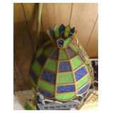 Plastic Stained Glass Hanging Pendant Lamp