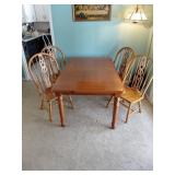 Wood Dining Table With Four Chairs