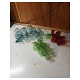 Glass Grapes in Three Colors