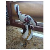 12-Inch Multicolored Glass Bird Figurine