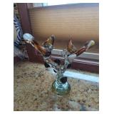 12ï¿½ï¿½ Handcrafted Glass Bird Sculpture