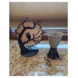 Silhouette Candle Holder and Pottery Cup