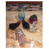 Glass Figurines and Vase
