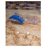 Glass Dolphin And Swan