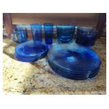 Blue Glass Dishware
