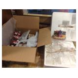 Christmas Village and Ornament Tree