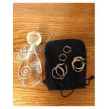 Crystal like Ornament and Earring Set