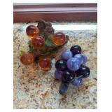 Glass Grape Cluster Sculptures