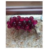 Glass Grape Cluster Decor, 12 Inch