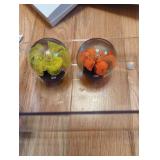 Two Glass Paperweights