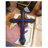 Stained Glass Cross Wall Decor