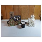 Holiday Decor Set with Yankee Candle Holder