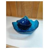 Five-Piece Blue Glass Bowl Set
