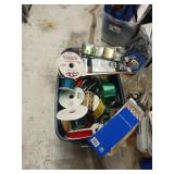 Tote of Ribbon and Craft Supplies