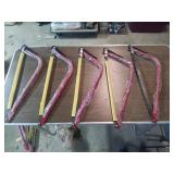 Five Bow Saws with Blades