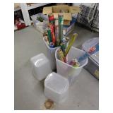 Wrapping Paper in Storage Bins