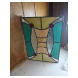Stained Glass Panel With Chain