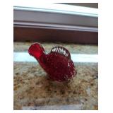 Red Glass Fish Figurine