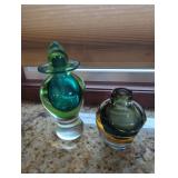 Artisan Glass Perfume Bottles Set