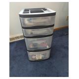 Four-Drawer Plastic Storage Organizer