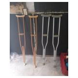 Wooden and Aluminum Crutches