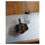 Cast-Iron Pan and Mason Jar Lot