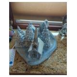 Illuminated Winter Village Scene