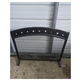 Black Metal Fireplace Screen