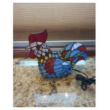 Stained Glass Rooster Accent Lamp