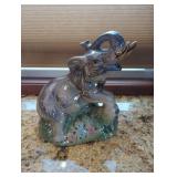 Ceramic Elephant Figurine, 10 x 12