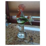 Handcrafted Glass Rooster Figurine