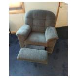 Gray Fabric Recliner Chair