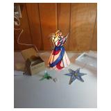 Encore Stained Glass Angel Lamp Set