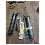 Three Metal Grease Guns