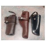 Three Leather Gun Holsters
