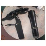 Leather Gun Holster Set with Straps