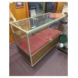 Glass Display Case with Wood Base