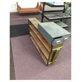 Wooden Shelving Unit with Metal Top
