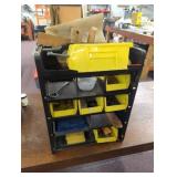 Storage Rack with Tools and Bins