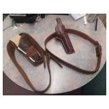 Two Leather Gun Belt and Holsters
