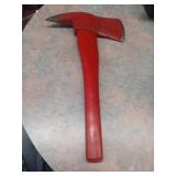 Red Firemanï¿½s Axe With Pick End