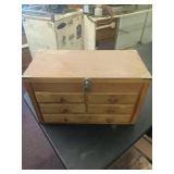 Wood Tool Chest With Accessories