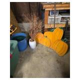 Decorative Pumpkin Cutouts and Vase