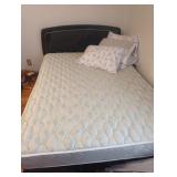 Full Bed with Black Lacquer Headboard