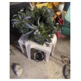 Artificial Holiday Wreath With Stand tables