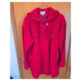 Julia Klein Red Hooded Coat