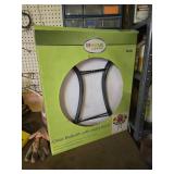 Glass Birdbath with Metal Stand