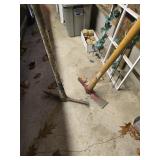 Two Garden Tools with Wooden Handles